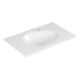 V&B Antao meuble-lavabo 80x50cm, chêne, 1 tiroir, dessus en verre, blanc mat C+-3