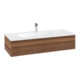 V&B Antao Meuble sous lavabo 118,8x25,6x49,3 cm, avec façade, noyer chaud-1