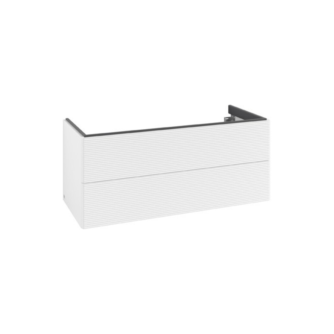 V&B Antao Meuble sous lavabo 118,8x50,4x49,3 cm, avec façade, blanc laqué