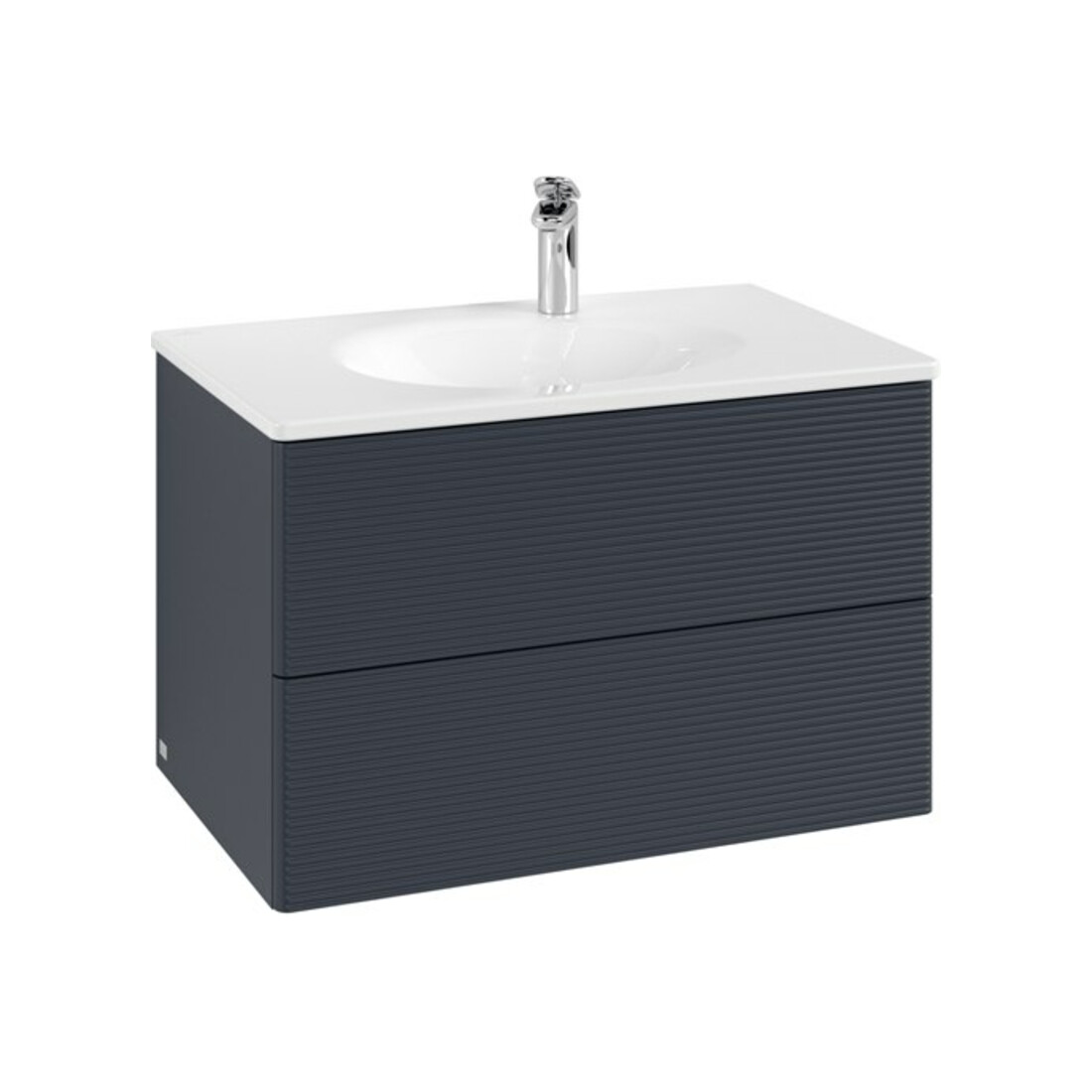 V&B Antao Meuble sous lavabo 78,8x50,4x49,6cm, avec façade, bleu mat avec laque
