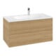V&B Antao Meuble sous lavabo 99x50x50 cm, avec façade, chêne miel-3
