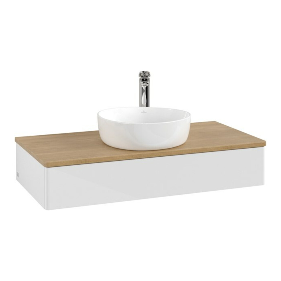 V&B Antao Meuble sous lavabo sans structure de façade 100x19x50cm, HL, WBP hon. Oa, blanc laqué