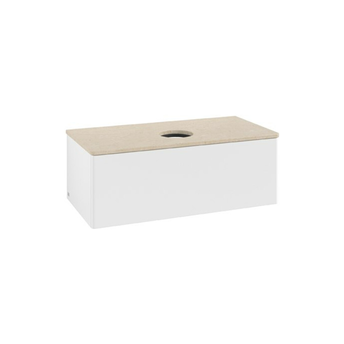 V&B Antao Meuble sous lavabo sans structure de façade 100x36x50cm, couleur WBP botti, blanc avec Lac