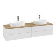 V&B Antao Meuble sous lavabo sans structure de façade 160x50cm, HL, WBP hon. Oa, blanc brillant Lac