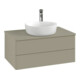V&B Antao Meuble sous lavabo sans structure de façade - Éclairage 80x36x50cm, HL, WBP Laqué, gris mat avec laqué-1