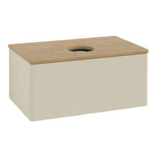 V&B Antao Meuble sous lavabo sans structure de façade - Éclairage 80x36x50cm, WBP hon. Oa, si Gr m Lac