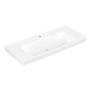 V&B Architectura Lavabo 100x44,5cm, 1 trou robinet, sans trop-plein, blanc