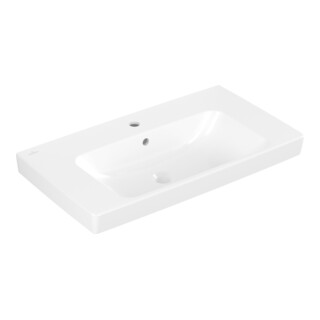 V&B Architectura Lavabo 80x44,5cm, 1 trou robinet, avec trop-plein, blanc C-plus