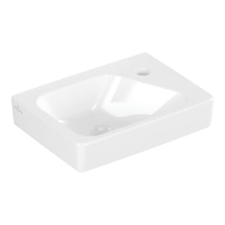 V&B Architectura Lavabo à main 36x26 cm, cuve gauche, 1 trou, avec trop-plein, blanc