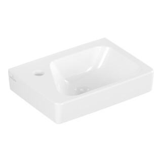 V&B Architectura Lavabo à main 36x26cm, cuvette droite, 1 trou, avec trop-plein, blanc