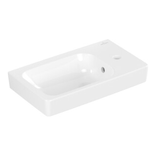 V&B Architectura lavabo à main 48x27,5 cm, cuve gauche, 1 trou, avec trop-plein, blanc