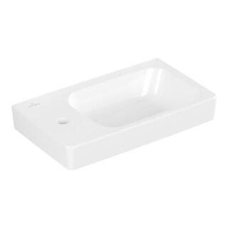 V&B Architectura lavabo à poser 48x27,5 cm, droite, 1 trou, sans trop-plein, blanc C+
