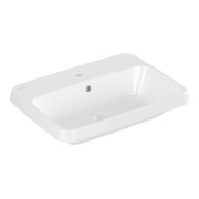 V&B Architectura Lavabo encastré 60x45 cm, avec trop-plein, 1 trou robinet, blanc