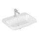 V&B Architectura lavabo encastré 60x45 cm, avec vidage, 1 trou robinet, blanc-1