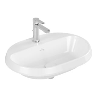 V&B Architectura Lavabo encastré 60x45 cm, ovale, 1 trou, sans trop-plein, blanc