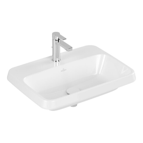 V&B Architectura Lavabo encastré 60x45cm, avec trop-plein, 1 trou, sans trop-plein latéral, blanc C+