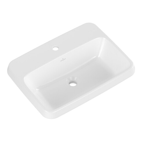 V&B Architectura Lavabo encastré 60x45cm, avec trop-plein, 1 trou, sans trop-plein latéral, blanc C+
