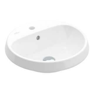 V&B Architectura lavabo encastré d 45 cm, rond, 1 trou, avec trop-plein, blanc C-plus