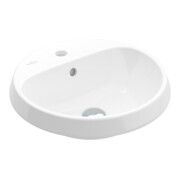 V&B Architectura lavabo encastré d 45 cm, rond, 1 trou robinet, avec trop-plein, blanc