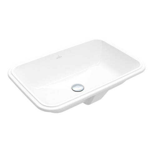 V&B Architectura Lavabo sous-plan 57x37cm, carré, avec trop-plein, blanc C-plus