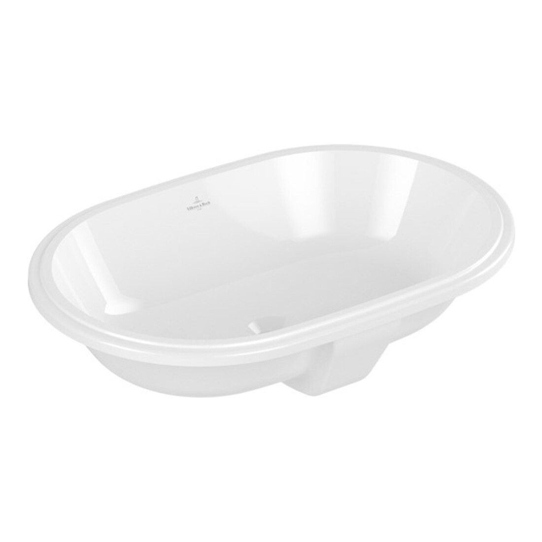 V&B Architectura Sous-meuble lavabo 57x37 cm, ovale, sans trop-plein, blanc