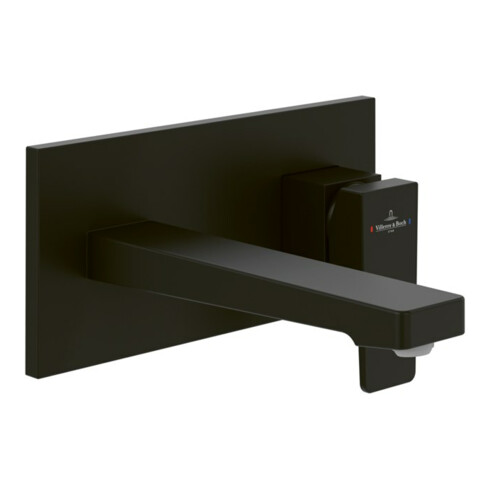 V&B Architectura Square Set montage mitigeur lavabo mono, avec vidage push-open, bleu