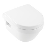 V&B Architectura WC suspendu, cuvette à chasse basse 35x48cm, ovale, sans rebord, D-Flush, avec abattant C+-3