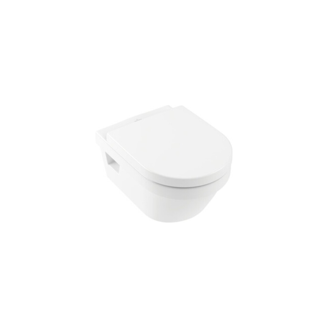 V&B Architectura WC suspendu, cuvette à chasse profonde 37x53 cm, ovale, sans rebord, sortie horizontale, blanc