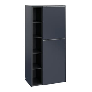 V&B Armoire centrale Subway 3.0 57,4x120x36,2 cm, AL gl porte R/Gr, bleu marine