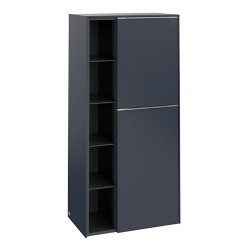 V&B Armoire centrale Subway 3.0 57,4x120x36,2 cm, AL gl porte R/Gr, bleu marine