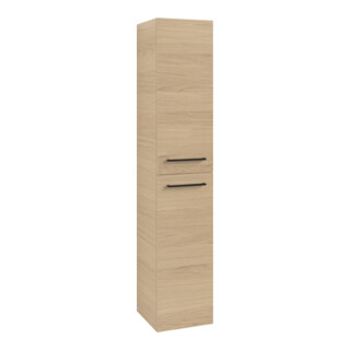 V&B Armoire haute Avento 35x176x40,4 cm, 2 portes, droite, blanc brillant, Nord Oa