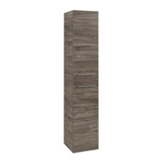 V&B Armoire haute Avento 35x176x40,4cm, 2 portes, droite, verre clair, chêne Oa