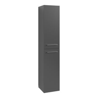 V&B Armoire haute Avento 35x176x40,4cm, 2 portes, gauche, verre bleu, sans éclairage