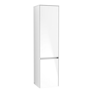 V&B Armoire haute Collaro 40,4x153,8x34,9cm, côté gauche, blanc mat