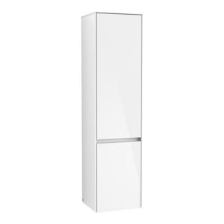 V&B Armoire haute Collaro 40,4x153,8x34,9cm, porte droite, blanc brillant