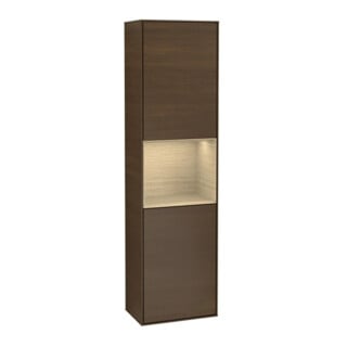 V&B Armoire haute Éclairage mural Finion 41,8x151,6cm, droite, placage chêne, placage noyer
