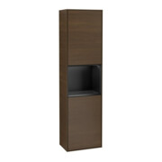 V&B Armoire haute Éclairage mural Finion 41,8x151,6cm, droite, Reg bleu m Lac, noyer ven