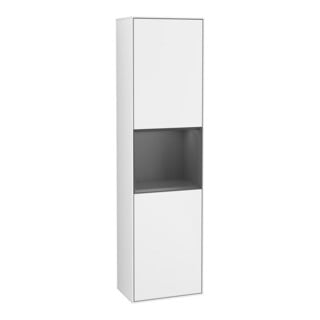 V&B Armoire haute Éclairage mural Finion 41,8x151,6cm, droite, Rg A m Lac, blanc brillant Lac