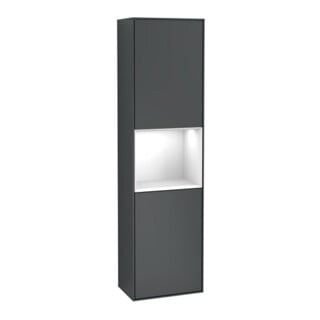 V&B Armoire haute Éclairage mural Finion 41,8x151,6cm, g, Rg g w La, md bl. m Lac