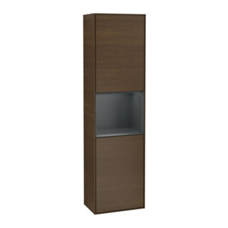 V&B Armoire haute Éclairage mural Finion 41,8x151,6cm, g, Rg md b m Lac, ven noyer