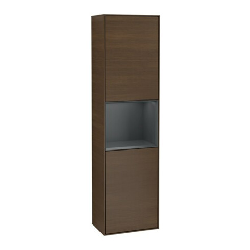 V&B Armoire haute Éclairage mural Finion 41,8x151,6cm, g, Rg md b m Lac, ven noyer