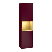V&B Armoire haute Éclairage mural Finion 41,8x151,6cm, gauche, étagère or mat, poignée mat
