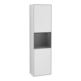 V&B Armoire haute Éclairage mural Finion 41,8x151,6cm, r, Rg A m Lac, blanc m Lac