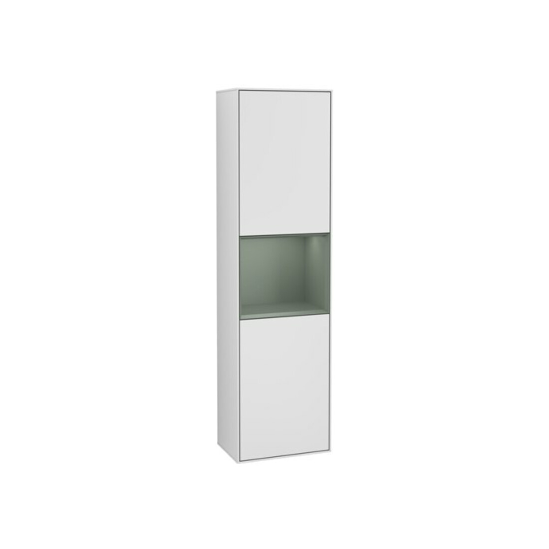 V&B Armoire haute Finion 41,8x151,6 cm, gauche, Rg Ol m Lac, blanc m Lac