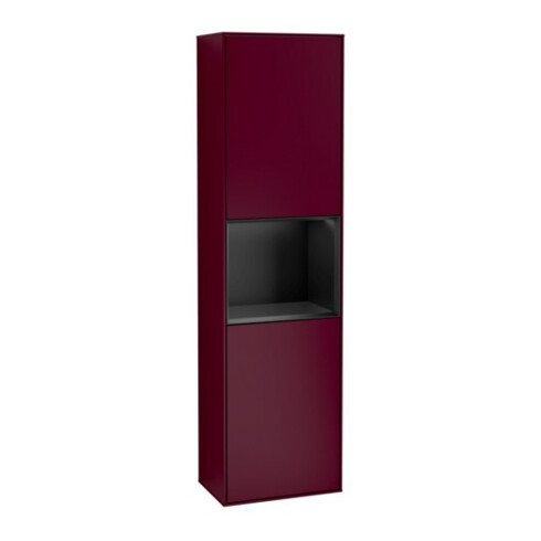 V&B Armoire haute Finion 41,8x151,6cm, droite, étagère bleue, laquée, poignée métal