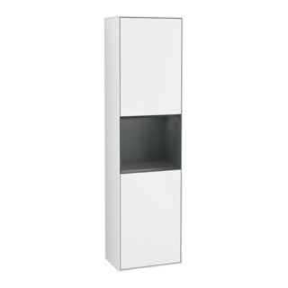 V&B Armoire haute Finion 41,8x151,6cm, g, blanc laqué