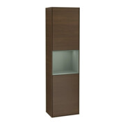 V&B Armoire haute Finion 41,8x151,6cm, g, étagère huilée, noyer veiné