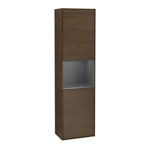 V&B Armoire haute Finion 41,8x151,6cm, g, Rg A m Laqué, noyer veinée