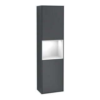 V&B Armoire haute Finion 41,8x151,6cm, g, Rg g w La, md bl. m Lac