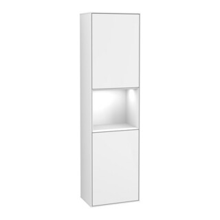 V&B Armoire haute Finion 41,8x151,6cm, G, Rg g w Lac, blanc brillant Lac